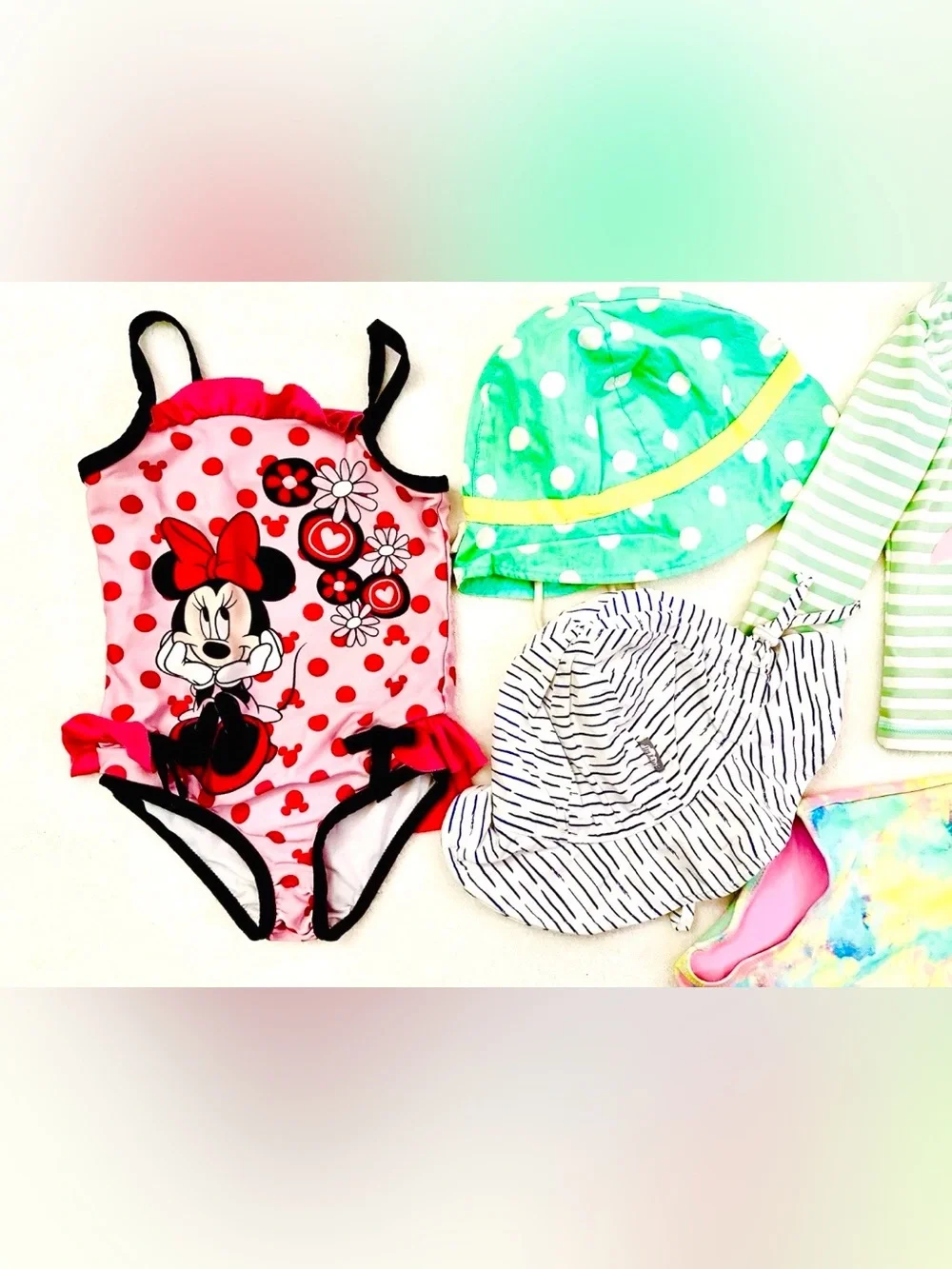 Very Cute Girls Swimsuit Lot Size 3T Mini Mouse Disney, H&M Excellent Condition